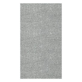 Caspari Jute Paper Linen Guest Towel Napkins in Charcoal - Two Packs of 12