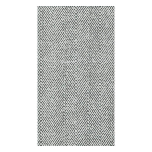 Caspari Jute Paper Linen Guest Towel Napkins in Charcoal - Two Packs of 12