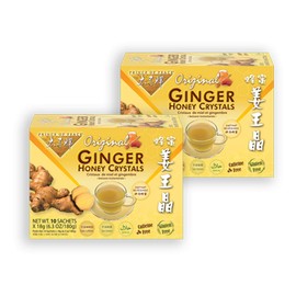 Prince of Peace Instant Ginger Honey Crystals, 2 Packs of 10 Sachets – Instant Hot or Cold Beverage – Easy to Brew Ginger and Honey Crystals