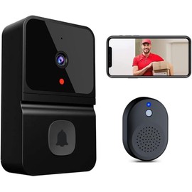 Smart Video Doorbell with Camera and Wireless Chime, Two-way audio, Day and Night HD video, Wi-Fi Connectivity, 480P wide angel lens best home security intercom doorbell