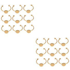 VILLFUL 20pcs Unique DIY Ring Trays Ring Bases Findings Holder Jewelry Plate Protector for Men