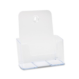 deflecto 74901 DocuHolder for Countertop or Wall Mount Use, 6 1/2w x 3 3/4d x 7 3/4h, Clear