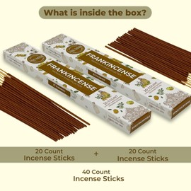 TRUMIRI Trumiri Incense Sticks - Total 40 Frankincense Scented Insence-Sticks - Dual Pack of 20 Insenses - Insents - Incents - Inscense - Incence - Incienso - All Natural Incense Sticks