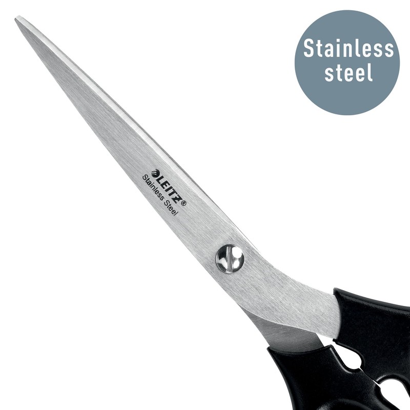 Leitz Stainless Steel Scissors 185 mm, Stainless Steel 185 mm