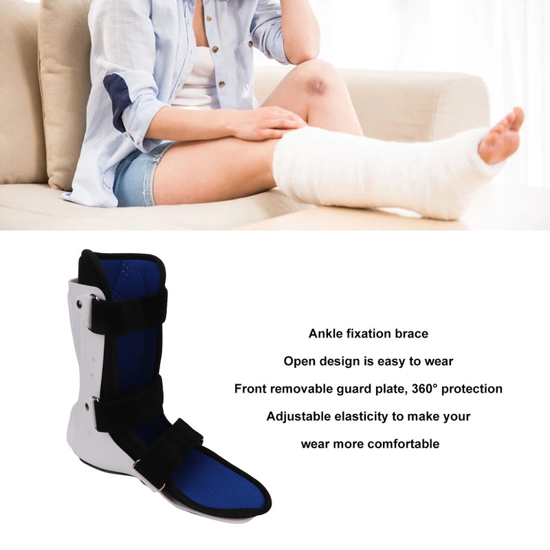 Walking Boot Short Type PVC Laminated Fabric Breathable Adjustable Ankle