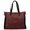 Badgley Mischka Rose Vegan Leather Travel Tote Weekender Bag (Burgundy)