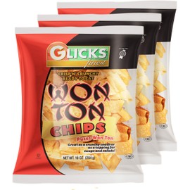 Glicks Wonton Chips 10oz (3 Pack) Crisp & Delicious Wonton Noodles! Great for Stews, Soups, Salad Toppers & Snacking