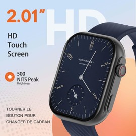 AVUMDA Men's Smartwatch with Phone Function - 2.01 Inch Fitness Watch, Smart Watch with Blood Pressure, Heart Rate Monitor, Sleep Monitor, Pedometer, 123 Sports Modes, Sports Watches, IP68 Waterproof