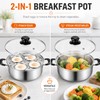 Egg Poacher Pan, Egg Poacher, Stainless Steel, 4 Cups Egg