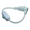 White Angled Plug Heavy Duty On/Off Switch Extension Cord，16-AWG Household