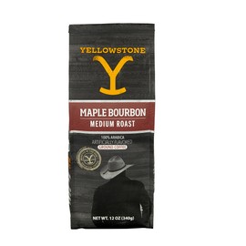 Yellowstone Maple Bourbon Medium Roast Coffee,100% Arabica Ground Coffee, 12 oz.