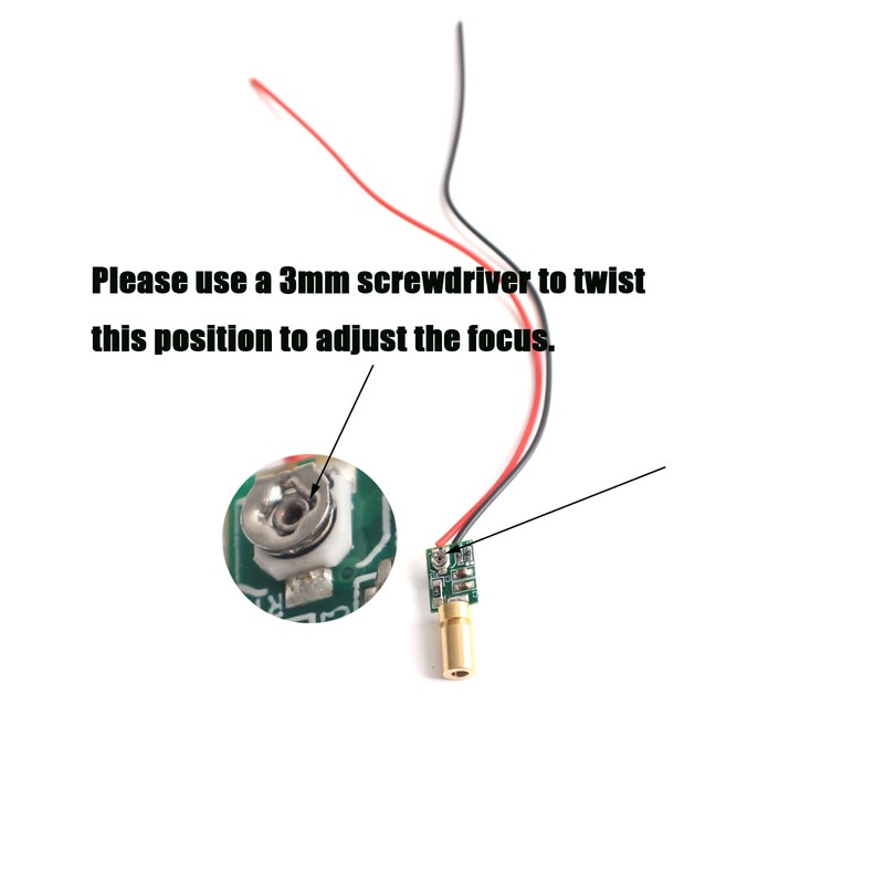 Green line laser module, industrial laser module adjustable focus (6mm-traverse-2pack)