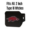 FANMATS 22640 Arkansas Razorbacks Black Metal Hitch Cover - 3D