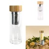 Saveur et Degustation ka2117 Strainer Stopper, Bamboo and Glass, Double