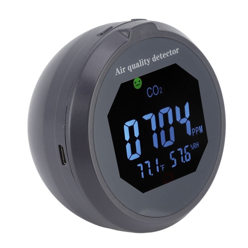 Air Quality Monitor Meter CO2 Temperature Humidity Detector Sound Light