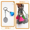 Operitacx Badminton Keychain Set Key Ring Decorations Shuttlecocks for Backpack