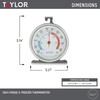 Taylor 5924 Large Dial Kitchen Refrigerator and Freezer Analog Thermometer,