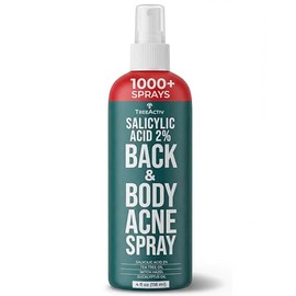 Back Acne Spray, 2% Salicylic Acid (BHA) Body Acne Spray, Fast-Drying Tea Tree Oil + Aloe Mist for Back, Chest, Shoulders & Butt, 4 fl oz