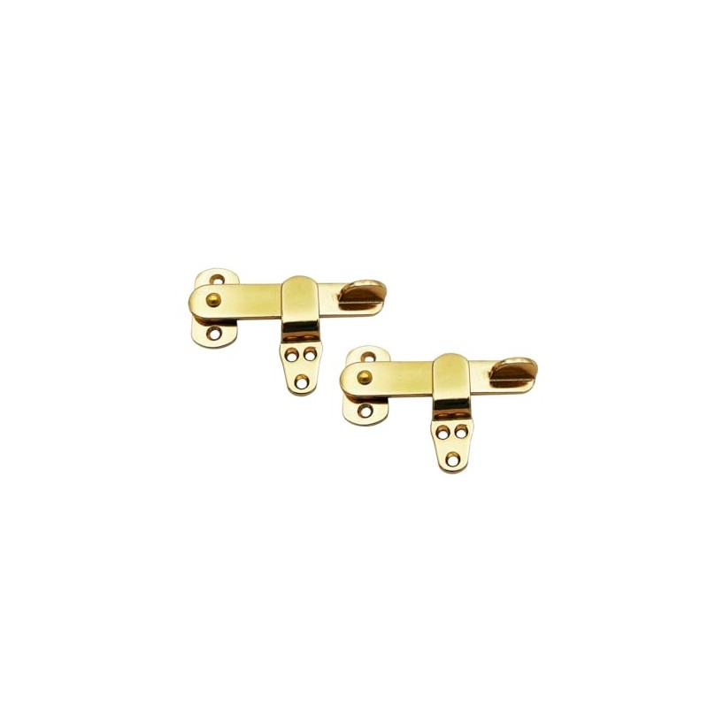 QCAA Solid Cast Brass Flip Latch Lock for Cabinet Door,