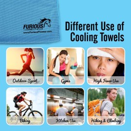 Furious Fitwear Cooling Towel - Soak & Snap for Instant Chill to Use it as Scarf