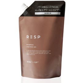 Emoc Clay Cream Shampoo, Retis Spa Cream Shampoo, 14.1 oz (400 g) Refill, Cream Shampoo, Mud Shampoo, Retinol Capsule Formulation, All-in-One, 7-in-1 Scrub, Scalp Aging Care