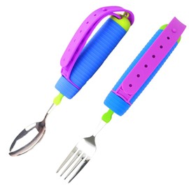 Easy to Grip Wearable Rotating Forks and Spoons are Suitable for The Daily Lives of The Elderly, People with Disabilities, Individuals with Hand Problems, and Parkinson's Patients.