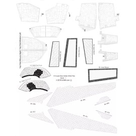 Lake County SpacePort Shuttle Orbiter Early-Era White Tile Decal Sets in 1/144, 1/100 and 1/72 scales - 1/72 scale