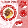 Pack of 50 Red Heart Paper Place Mats Round Paper