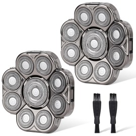 9 Blades Head Shaver Men's Electric 9D Shaver Replacement Heads Universal Replacement Blade Head Electric Razor for men,2 Pack