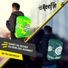 REEFLEXX Reflector Backpack Cover Green Arrow Compass, Size M, for