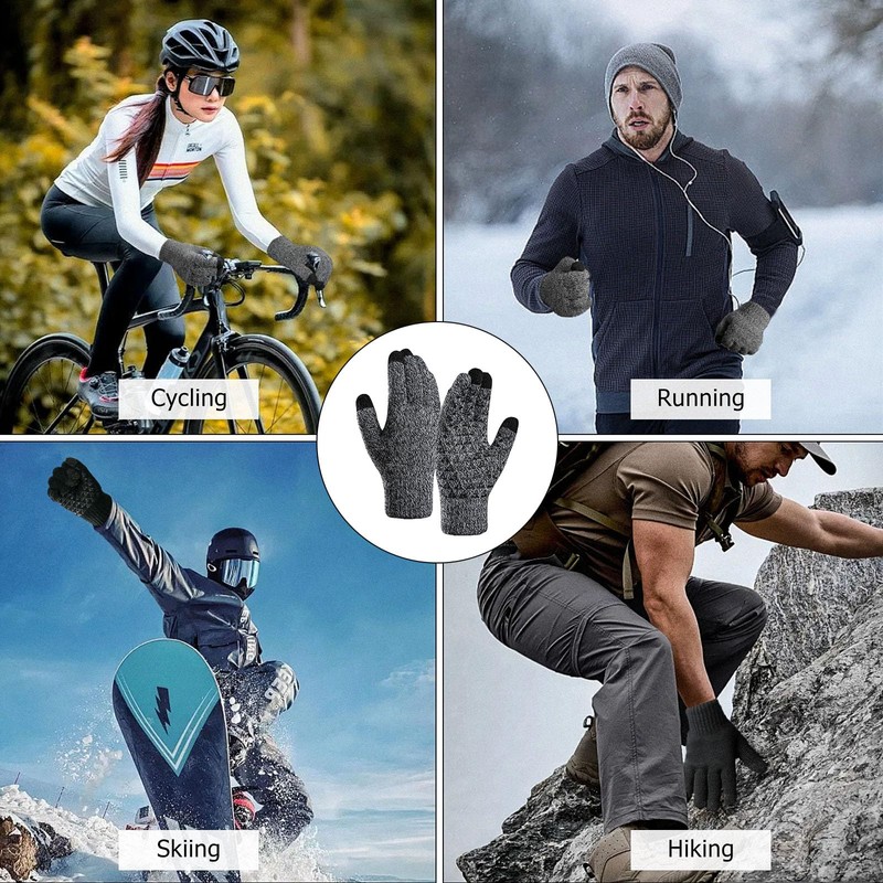 Long Keeper Winter Thermal Gloves - Touchscreen Anti-Slip Thick Warm