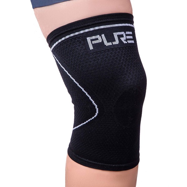 Compression Knee Support Sleeve - Relieve Knee Pain, Recovery Sleeve for Men and Women - Great for Running, Weight Lifting, Sports (Medium, Black)
