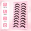 False Eyelashes Natural Russian Lashes D Curl Cat Eye Lashes