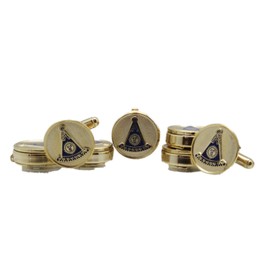 Freemason Past Master F&AM No Square Masonic Button Cover Tux Set