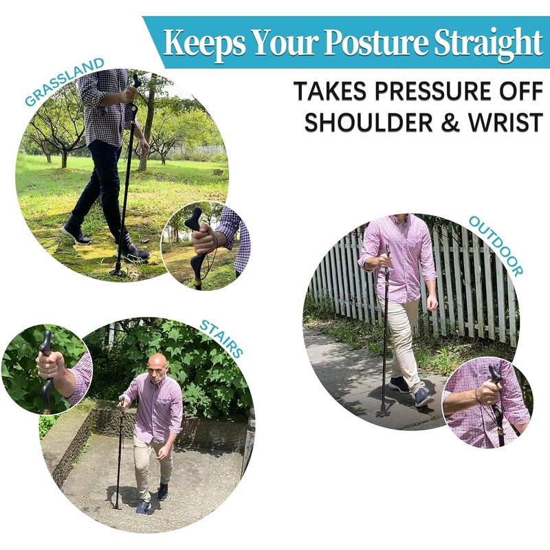 Honmido Walking Cane Foldable for Men & Women Seniors for