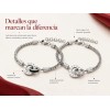 Pulseras Para Parejas Promesa Moissanita Oro Blanco 18k Plat