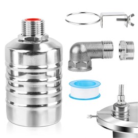 Float Valve for Water Tank Pool, 3/4 Inch or 1/2 Inch Water Float Valve, Automatic Water Level Control Valve 304 Stainless Steel Float Valve for Water Tanks, Fish Ponds, Pools