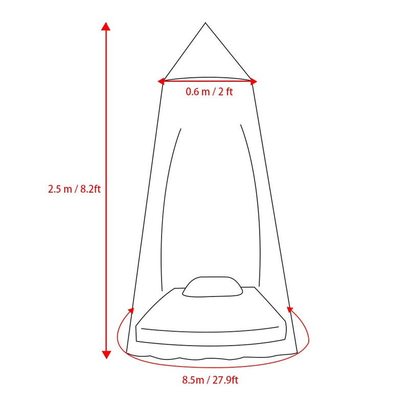 Tudaheuiy Bett Baldachin Dome Mesh, Leichtes King -Baldachin -Bett Vorhänge