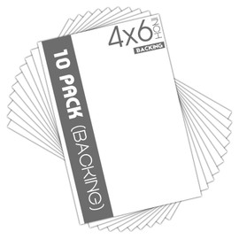 Mat Board Center, 10 Pack 4x6 White Backing Boards, Cardboard for Arts, Prints, Frames, Photos and More