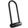 KeeKit 4 Digit Combination U-Padlock, 6.1 Inch Long Shackle Resettable