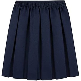 RASH ACCESSORIES School Uniform Skirt Girls Back to School UK Box Pleated Round Elasticated Waist Skirt Age 2-16 Years Navy