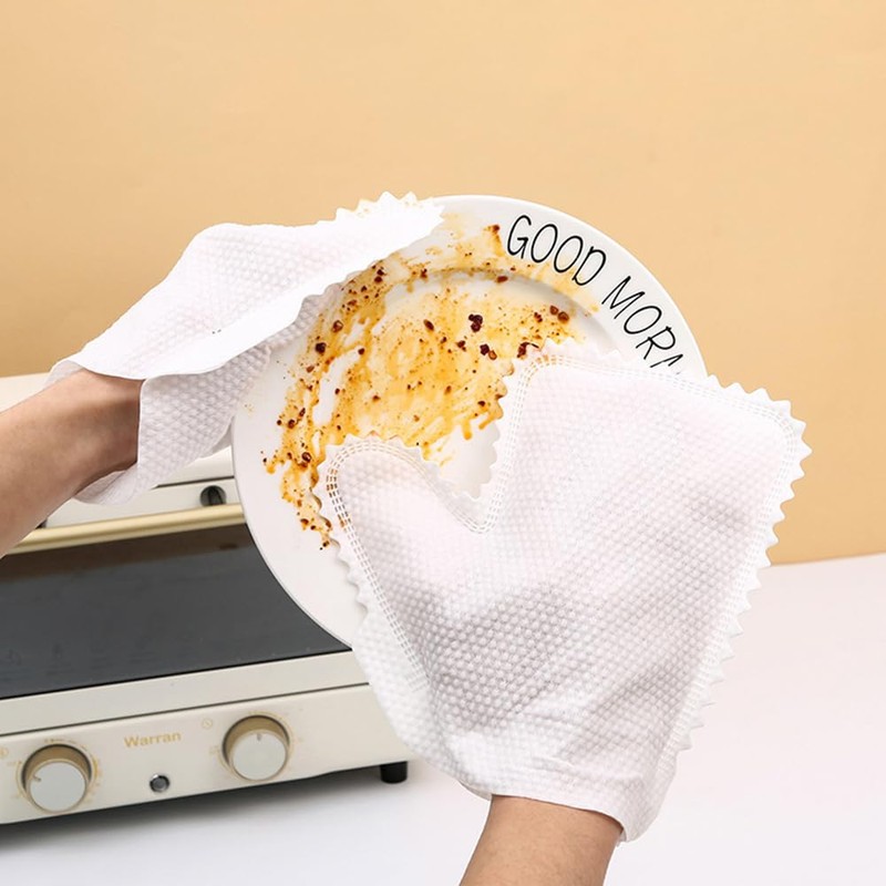 Tiardey 20 Pcs Dusting Gloves Non-Woven Dust Removal Gloves Cleaning
