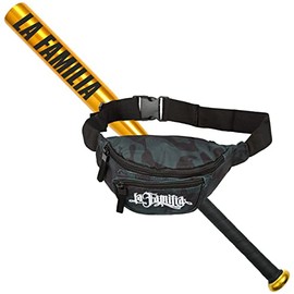 Sports Set Baseball Bat with Bag for Baseball La Familia FCK Black Aluminium 26 Inches