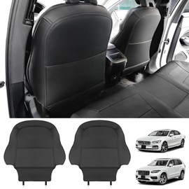 ZZEQYG Upgrade Seat Back Protector for Volvo XC90 XC60 S90 S60 V90 V60 Accessories Leather Material Car Kick Mats Organizer Pocket Waterproof Scratch Protection Set of 2 (Black)
