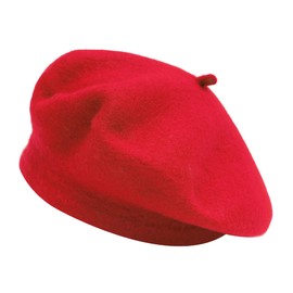 ZLYC Women's Classic French Artist Beret Beret, Traditional Red
