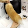 Alpertie Fluffy Real Fox Fur Tail Keychain Tassel Bag Cosplay