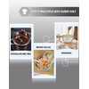 Double Boiler Pot Set,1250ML/1.1QT Mixing Bowl for Chocolate Melting, 2200ML/