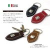 H.N.Z kil-023a Keychain, Genuine Leather, Italian Leather, Studs, Men's, Black,