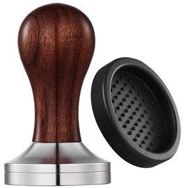 51mm Tamper Espresso Accessories Kit: Espresso Tamper Kit, Professional Coffee Tamper Set, with Wood Handle Stainless Steel Base | Tamper Mat Espresso Tools for Espresso Machines and 51mm Portafilters