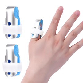 Aluminum Finger Splint, Finger Support Brace Joint Stabilizer for Thumb, Pinky Finger, Metal Straightener for Broken Fingers (2PCS)